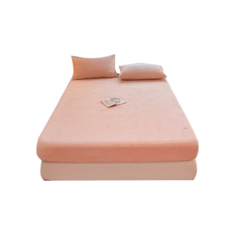 华夫格牛奶绒珊瑚绒床单单件秋冬季加绒法兰绒毛绒床笠被单三件套