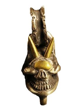 全新手工高山隆纯银独眼骷髅吊坠