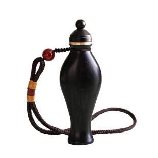 益德成乌木梅瓶鼻烟壶鼻烟粉容器把手玩中国特色工艺摆件礼品文玩