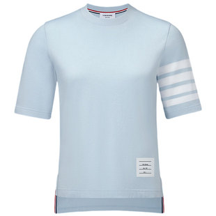 THOM BROWNE 男女同款四条纹短袖T恤