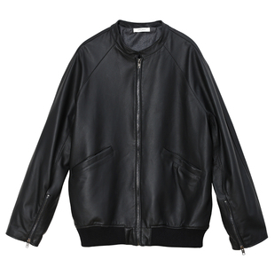 Carolingian静奢ROW风！进口绵羊皮極简皮衣夹克宽松廓形真皮外套