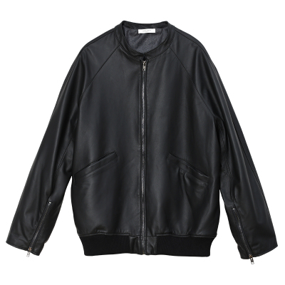 Carolingian静奢ROW风！进口绵羊皮極简皮衣夹克宽松廓形真皮外套