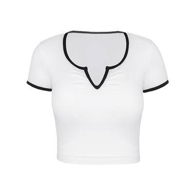 RESHAPE/重塑之路 V领带胸垫轻强度亲肤运动短袖Sprout