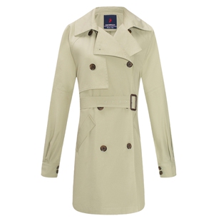 SMITHPOLOV斯密特保罗春季新款女中长款英伦风衣纯色气质宽松外套