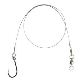 大物钢丝单钩子线防咬鱼线大口鲶鱼石斑鱼海狼海钓巨物不锈钢鱼钩