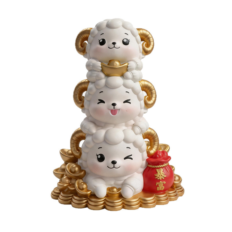三羊开泰招财吉祥物摆件