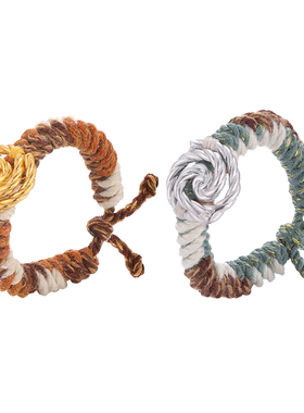 MONSECRET手工编绳可调流浪戒指