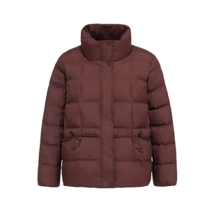 冬季新款轻薄立领羽绒服女短款小个子时尚减龄中老年妈妈气质外套