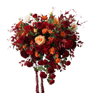 高级演讲台花商务庆典会议桌花摆花主席台垂吊植物仿真花艺挂花