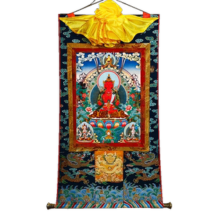 常寿唐卡挂画像  家居客厅玄关西藏式装裱藏族唐卡装饰画心-现货