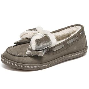 斯凯奇奶贝鞋|冬季女鞋加绒保暖乐福鞋豆豆鞋玛丽珍鞋蝴蝶结单鞋