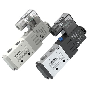 GTWSNS台湾山耐斯集团气动4v210-08电磁阀24v控制阀二位五通气阀