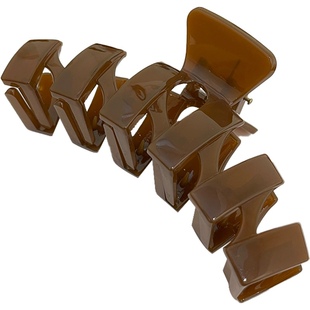 超大号抓夹韩国风果冻质感结实13cm加大鲨鱼夹女加宽发量多后脑夹