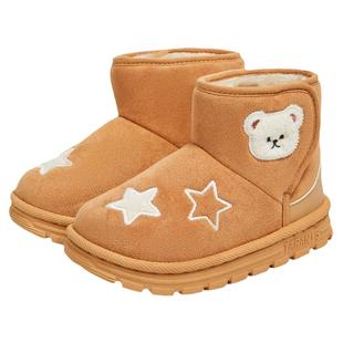 泰兰尼斯冬季雪地靴新款儿童棉鞋男宝宝防滑童鞋女童加绒保暖靴子