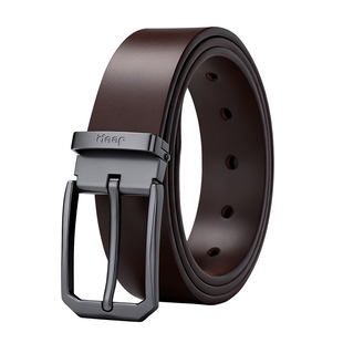 Jeep吉普皮带男士2025新款真皮休闲复古针扣牛皮高档潮流裤带腰带