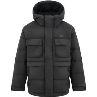 CAT卡特秋冬男士户外基础款防泼溅中长款保暖工装风羽绒服