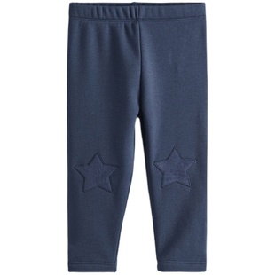 现货英国NEXT童装女童宝粉色长裤薄绒打底裤加绒紧身百搭打底裤子