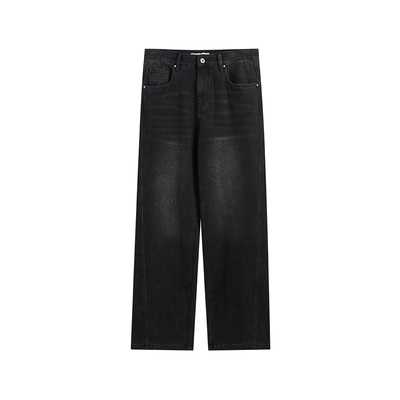 CH黄泥水洗重磅垂感牛仔裤