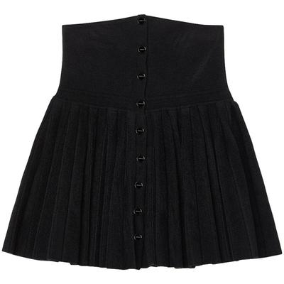 SANDRO短裙百褶裙秋季蓬蓬半身裙