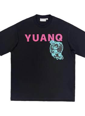 发泡短袖YUANQ国潮美式