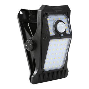 太阳能户外灯家用花园庭院子围栏阳台布置人体感应防水照明夹子灯