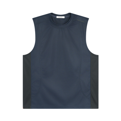 BODYDREAM撞色华夫格健身背心男款打底弹力坎肩无袖T恤/透气网眼