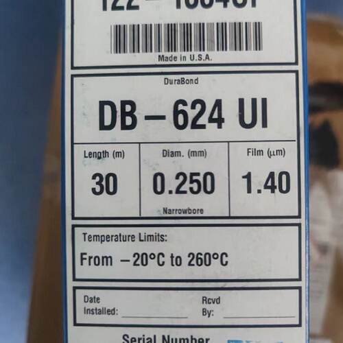 议价安捷伦125-1334UI 气相毛细管柱DB-624 30m*0.53*3.0u 125-13