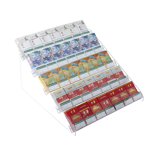 摆放一单包烟展示架烟草烟柜台阶梯烟架倾斜坡面置物架样品陈列架