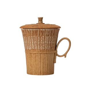 万仟堂高档茶杯办公室泡茶杯趣味喝水杯陶瓷茶杯约300cc大麦在握