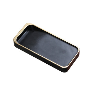 宣品书房金箔淌池安徽歙砚宣砚高档文房四宝笔墨纸砚初学者毛笔字墨水墨汁墨条研墨磨墨成人书法国画定制砚台