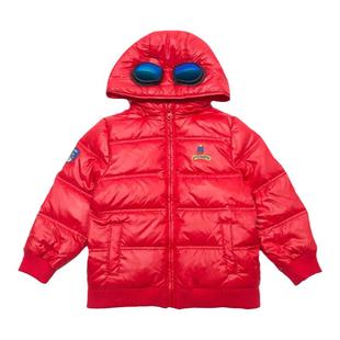 思佳美儿专G撤G清货 男童红色眼镜冬季加绒加厚短款休闲羽绒服
