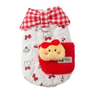 可爱卡通宠物棉衣马甲秋冬款布偶猫金渐层猫咪衣服防掉毛冬季保暖