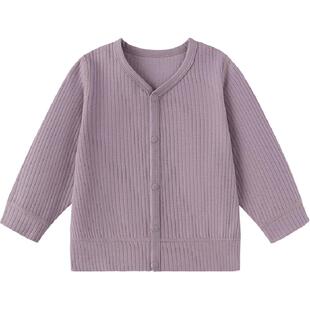 babylove宝宝开衫春秋长袖婴幼儿外套弹力外穿休闲上衣简约百搭