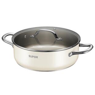 苏泊尔火锅汤锅304不锈钢家用火锅盆商用串串锅清汤磁炉燃气通用