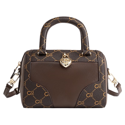 COOGI通勤波士顿女包牛层牛皮