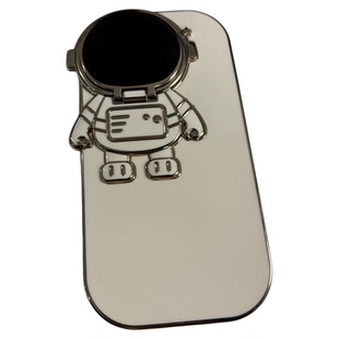 宇航员可遮挡镜头盖支架适用iphone14promax手机壳17苹果13pro高级感12小众15pm电镀简约太空人网红爆款女16p