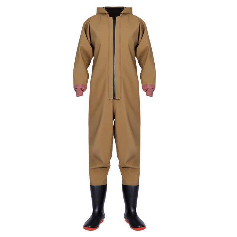快浪全身防水服涉水裤下水工作