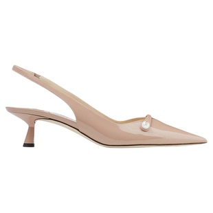 [礼物]JIMMY CHOO/AMITA 45 女士尖头一字带露跟凉鞋高跟鞋JC