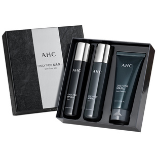 爱和纯AHC男水乳套装洗面奶爽肤水润肤乳液护肤三件套盒控油保湿