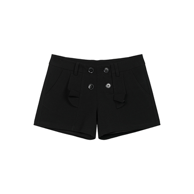 costustoot双排扣荷叶边短裤