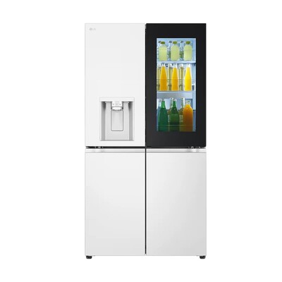 LG十字四门640L智能自动制冰机家用透视窗冰箱LG F664MEH95D