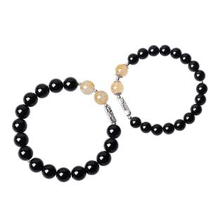 宫里上新情侣手链黑曜石手串男款手链女款送男友送女朋友生日礼物