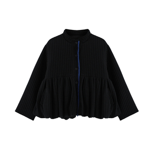 小小大星球童装 太空棉坑条花苞外套 女童冬日保暖厚款310克棉服