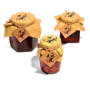 手作纯手工辣椒酱牛肉酱芝麻花生酱类包装纸瓶盖纸打包纸麻绳吊牌