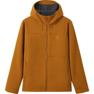 骆驼男装冲锋软壳衣加绒秋冬外套男2025新款防风夹克男士运动服