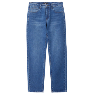 佐丹奴猫须牛仔裤男装洗水中腰牛仔男裤微弹直筒牛仔长裤13115154