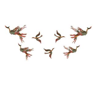 异丽东南亚凤凰木雕墙饰客厅墙面装饰挂件泰式壁挂电视背景墙挂饰