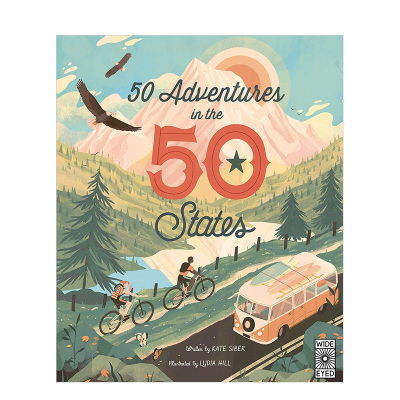 【现货】在美国50个州的50次冒险50 Adventures in the 50 States 旅游故事精美绘画艺术绘本适合12岁少儿 英文版【善优童书】