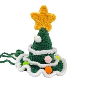 手工圣诞宠物毛线针织帽子布偶德文猫咪泰迪狗兔装饰新年拍照道具