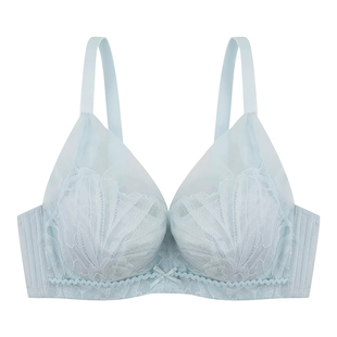 古今内衣女B-D杯软钢圈V型聚拢承托内衣透气呼吸棉蕾丝文胸0P2023